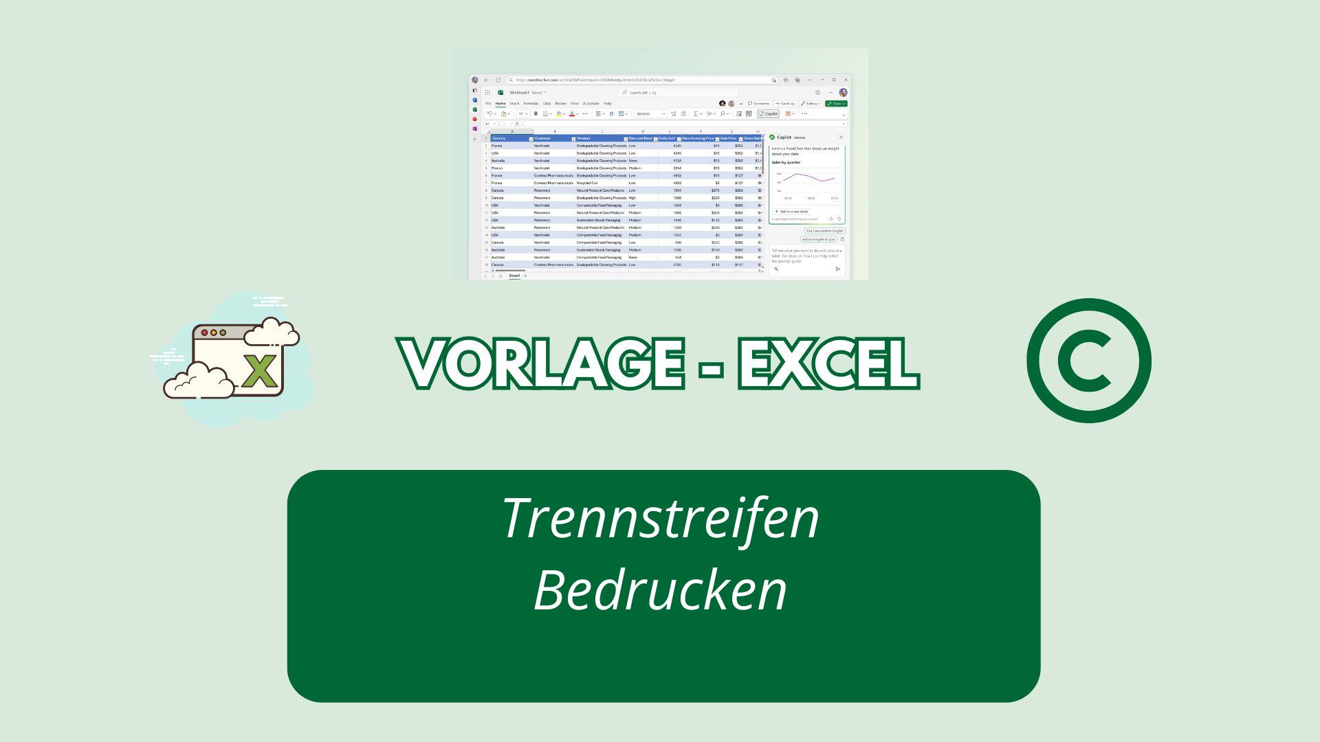Trennstreifen Bedrucken